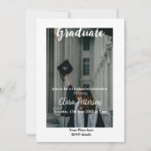 Classic Black White Class Toevoegen Jaar Scho afst Aankondiging (Voorkant)