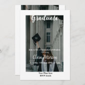 Classic Black White Class Toevoegen Jaar Scho afst Aankondiging (Voorkant / Achterkant)