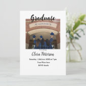 Classic Black White Class Toevoegen Jaar Scho afst Aankondiging (Staand voorkant)