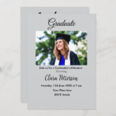 Classic Black White Class Toevoegen Jaar Scho afst Aankondiging (Voorkant / Achterkant)