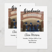 Classic Black White Class Toevoegen Jaar Scho afst Kaart (Voorkant / Achterkant)