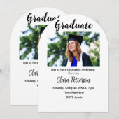 Classic Black White Class Toevoegen Jaar Scho afst Kaart (Voorkant / Achterkant)