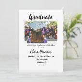 Classic Black White Class Toevoegen Jaar Scho afst Kaart (Staand voorkant)