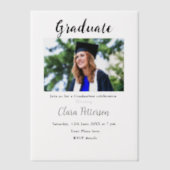 Classic Black White Class Toevoegen Jaar Scho afst Vellum Uitnodigingen (Voorkant)