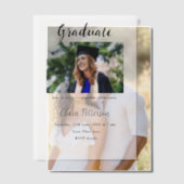 Classic Black White Class Toevoegen Jaar Scho afst Vellum Uitnodigingen (Offset (Koppel))