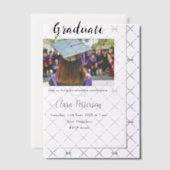 Classic Black White Class Toevoegen Jaar Scho afst Vellum Uitnodigingen (Offset (Uitnodiging))