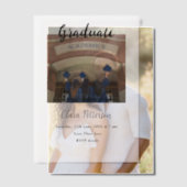 Classic Black White Class Toevoegen Jaar Scho afst Vellum Uitnodigingen (Offset (Koppel))