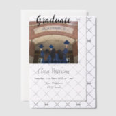 Classic Black White Class Toevoegen Jaar Scho afst Vellum Uitnodigingen (Offset (Uitnodiging))