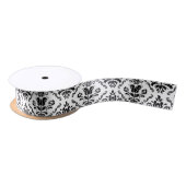 Classic Black White Damask Pattern - Stijlvolle af Satijnen Lint (Spoel)