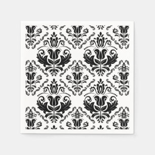 Classic Black White Damask Pattern - Stijlvolle af Servetten