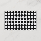 CLASSIC BLACK & WHITE DIAMOND PATROON VISITEKAARTJE (Achterkant)