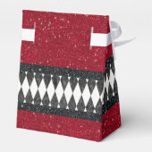 Classic Black White Harlequin Diamond Argyle Bedankdoosjes (Achterkant)