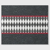 Classic Black White Harlequin Diamond Argyle Cadeaupapier (Vlak)
