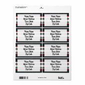 Classic Black White Harlequin Diamond Argyle Etiket (Full Sheet)