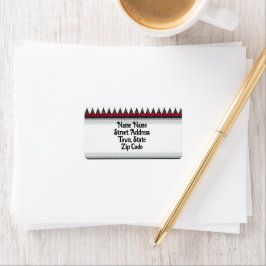 Classic Black White Harlequin Diamond Argyle Etiket