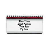 Classic Black White Harlequin Diamond Argyle Etiket (Voorkant)