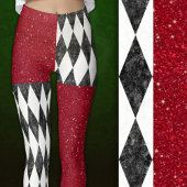 Classic Black White Harlequin Diamond Argyle Leggings