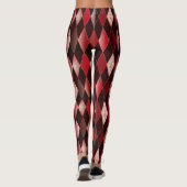 Classic Black White Harlequin Diamond Argyle Leggings (Achterkant)