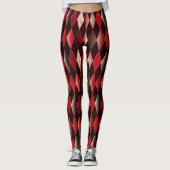 Classic Black White Harlequin Diamond Argyle Leggings (Voorkant)