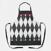 Classic Black White Harlequin Diamond Argyle Schort (Voorkant)