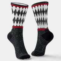 Classic Black White Harlequin Diamond Argyle