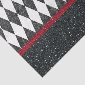 Classic Black White Harlequin Diamond Argyle Tissuepapier (Detail)
