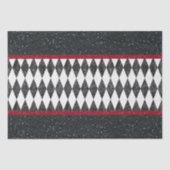 Classic Black White Harlequin Diamond Argyle Tissuepapier (Voorkant)