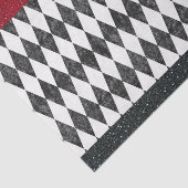Classic Black White Harlequin Diamond Argyle Tissuepapier (Detail)