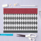 Classic Black White Harlequin Diamond Argyle Tissuepapier (Craft)