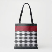 Classic Black White Harlequin Diamond Argyle Tote Bag (Voorkant)