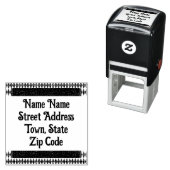 Classic Black White Harlequin Diamond Argyle Zelfinktende Stempel (In situ)