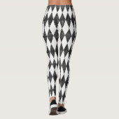 Classic Black White-Ice Harlequin Diamond Argyle Leggings (Achterkant)