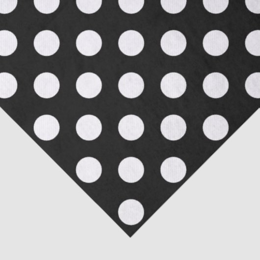 Classic Black & White Large Polka Dots Tissuepapier (Detail)