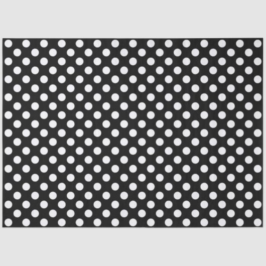 Classic Black & White Large Polka Dots Tissuepapier (Voorkant)