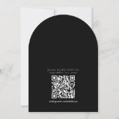 Classic Black & White Monogram Minimalist Wedding Kaart (Achterkant)