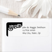 Classic Black White Motorcycle, aangepast label Lo (Insitu)