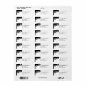 Classic Black White Motorcycle, aangepast label Lo (Full Sheet)