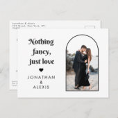 Classic Black & White Photo Arch 70s Typografie Briefkaart (Voorkant / Achterkant)