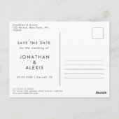 Classic Black & White Photo Arch 70s Typografie Briefkaart (Achterkant)