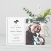 Classic Black & White Piano Overweging-uitnodiging Kaart (Staand voorkant)