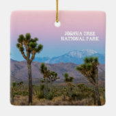 Classic Black White Pink Blue Joshua Tree Souvenir Keramisch Ornament (Achterkant)