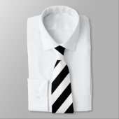Classic Black White Pinstripe Stropdas (Gebonden)