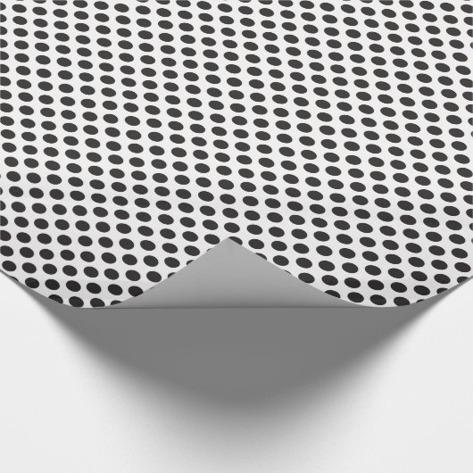 Classic Black & White Polka Dot Cadeaupapier (Hoek)