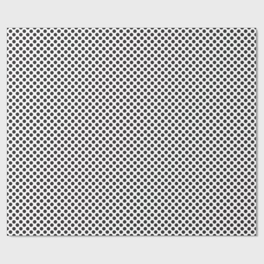 Classic Black & White Polka Dot Cadeaupapier (Vlak)