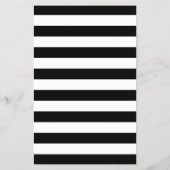 Classic Black White Stripes Gold Service Menu (Achterkant)