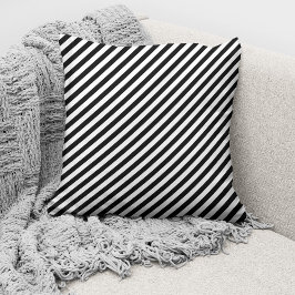 Classic Black & White Stripes Pattern Kussen