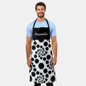 Classic Black White Swirl Pattern Stijlvol Schort (Gedragen)