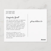 Classic Black & White Two Photo-Afstuderen Briefkaart (Achterkant)