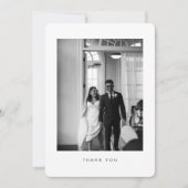 Classic Black & White Wedding Rounded  Bedankkaart (Voorkant)