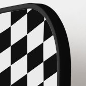 Classic Black with White Square Pattern Pickleball Paddle (Links Detail)